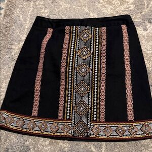 Braeve by EVEREVE Embroidered Black Skirt